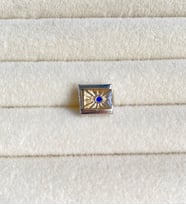 Göz Desenli Çelik Charm Gold Detaylı