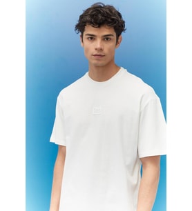 L222001102 Lee Erkek Loose Fit Rahat Kesim Bisiklet Yaka %100 Pamuk Kırık Beyaz Tişört