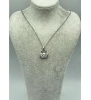 Çelik Silver İncili Çiçek Kolye - 25-ctr180