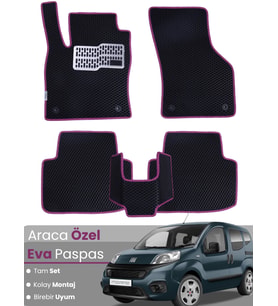 FİAT FİORİNO KOLTUKLU (2021-2025) Uyumlu EVA Paspas Tam Set–Araca Özel,Su Geçirmez