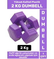 Premium Yüksek Kaliteli Plastik Egzersiz Pilates Isınma Ev Hafif Ağırlık Antrenman 2 x 2 KG Dambıl