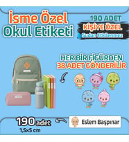 Kapbirhediye Okul Etiketi Isme Özel Kalem Defter Etiketi Sevimli Kuşlar 2 Temalı 190 Adet