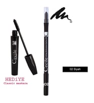 Cecile All Day Performance Sürme Eyeliner 02 Siyah + Mascara Classic