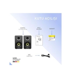 Thonet & Vander KUMPEL 2.0 50W Siyah Speaker - 2.0 Sistem - 50W RMS