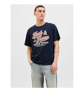 Jack & Jones Jjelogo Tee Ss O-Neck 2 Col Lacivert Erkek T-Shirt 12279535