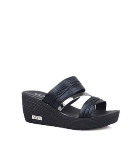 VOGA 2044 COMFORT CASUAL DOLGU TABAN KADIN TERLİĞİ (Siyah)