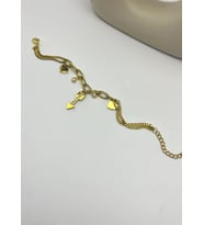Çelik Gold Sallantılı Ok Detay Bileklik - 25-blk169