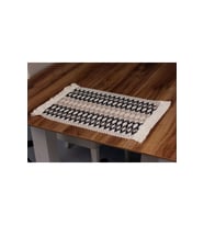 Örme Supla Pamuklu Dantel Püsküllü Amerikan Servis 35x45 Cm Masa Örtüsü Supla (KAHVE)