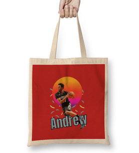 Andrew Wiggins Vintage Art - Legend Basketball Gift Bez Çanta Uzun Saplı