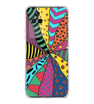 PrintiFy Xiaomi Poco F4 ile Uyumlu 1mm Slim Fit Retro Renkler 4 Baskılı Şeffaf  Kılıf