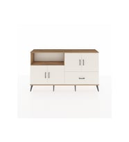 Arges Konsol 4 Raflı Tek Çekmeceli 4 Kapaklı 176x30x99 Çam-Aytaşı
