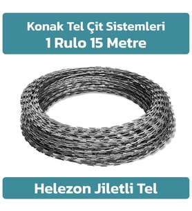 KONAK TEL ÇİT SİSTEMLERİ HELEZON JİLETLİ TEL 2.5 MM 15 METRE