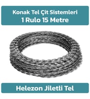 KONAK TEL ÇİT SİSTEMLERİ HELEZON JİLETLİ TEL 2.5 MM 15 METRE