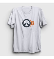 Presmono Unisex Beyaz Logo V2 Oyun Overwatch T-Shirt 361228tt (Beyaz)