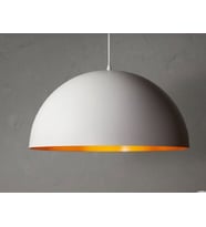 MYLİGHTS 40 CM BEYAZ İÇİ ALTIN METAL SARKIT AVİZE MUTFAK AVİZE GENC ODASI  (Kırmızı-Beyaz)
