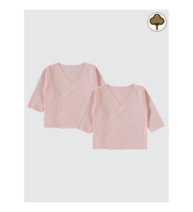 Civil Baby Bebek Organik 2'li İç Zıbın 0-1 Ay Pembe (Pembe)