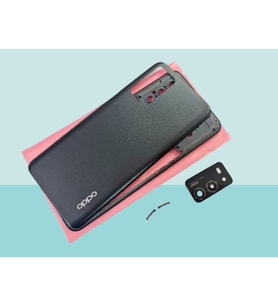 Oppo A55 Uyumlu FULL KASA Arka Kapak Batarya Kapağı - SİYAH