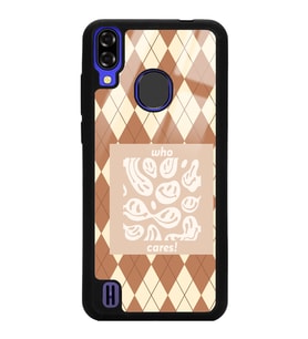 Reeder P13 Blue Uyumlu Ekose Smile Tasarımlı Glossy Telefon Kılıfı