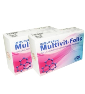 Multivit-Folic Folik asit, Kalsiyum, Magnezyum, Bor 30 Kapsül - 2'li