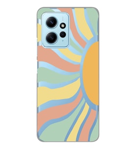 Redmi Note 12 4G Uyumlu Güneş Desenli Şeffaf Telefon Kılıfı