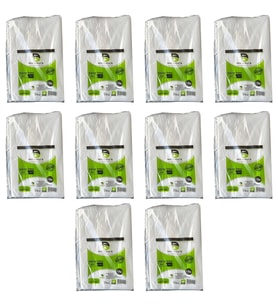 Doğanpack Şeffaf Naylon 5 lik 30x52 Cm. Bakkaliye Poşeti Torbası - 10 Kg. -Ort. 850 Adet - 10 Paket (Beyaz)