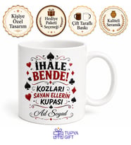 Batak Masasında Koz Sayıcısına İhale Bende Esprili Kupa Bardak Hediye