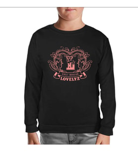 Lovelyz - Logo Siyah Çocuk Sweatshirt