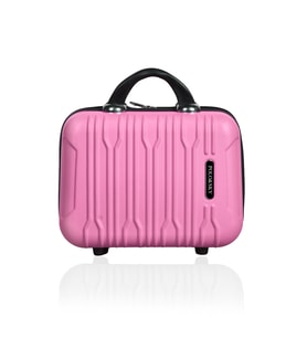 Polo&Sky Mars Model Pembe Renk Abs Makyaj Çantası El Valizi