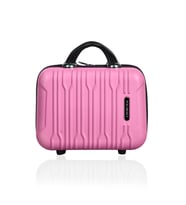 Polo&Sky Mars Model Pembe Renk Abs Makyaj Çantası El Valizi