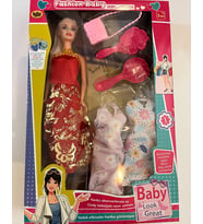 Anlily Oyuncak Bebek 2 Yedek Elbiseli 30 Cm Model Bebek K (Çok Renkli)