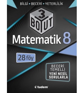 TUDEM YAYINLARI 8.SINIF LGS 3 BOYUT MATEMATİK BECERİ TEMELLİ SORULAR 28 FÖY
