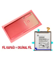 Samsung Galaxy A9 A920 Arka Pil Batarya Kapağı + PİL (CAM) KIRMIZI