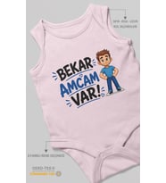 Bekar Amcam Var! Sıfır Kol Bebek Zıbını %100 Pamuk
