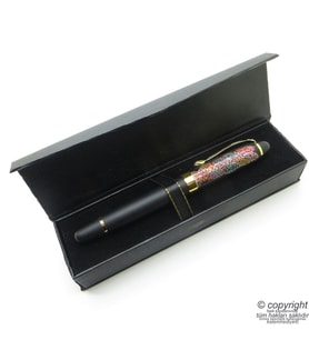 Siyah Altın Sanatsal Çizimli Roller Kalem  Benzersiz üründür. Yalnızca bir adet bulunmaktadır (Karışık)