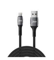 Juo 12W 2.4A USB-A to Lightning iPhone iPad ile Uyumlu Örgülü Hızlı Şarj ve Data Kablosu 2 Metre