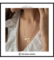 925 Ayar Gümüş İsimli Kalpli Sonsuzluk Kolye