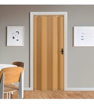 Faran Dekorasyon 102 x 230 Meşe Renk Camsız Pvc Akordiyon Katlanır Kapı - FRNAKMODEL-119