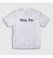 Presmono Unisex Çocuk Beyaz Thug Life 2pac Tupac Shakur T-Shirt 369927tt (Beyaz)