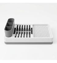 DEİNHAUS Tezgah Üstü Bulaşık Kurutmalık, Çok Bölmeli Tabak ve Bardak Düzenleyici, Kaşıklıklı Mutfak Organizer 42 cm