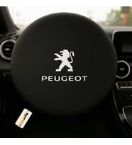 Peugeot Marka Araba Direksiyon Kılıfı Siyah  Direksiyon Koruyucu Penye Kumaş Kaplama
