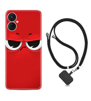 Tecno Spark 9T Kılıf Resimli Boyun Askılı İpli Desenli Silikon Series Red 1829