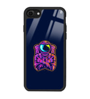 iPhone 7 Neon Astronot Tasarımlı Glossy Telefon Kılıfı