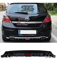Opel Astra H Difüzör Arka Tampon Eki 4 Egzoz Çıkışlı Mat Siyah
