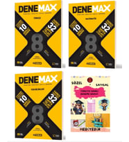 HIZ YAYINLARI Denemax 8. Sınıf Türkçe - Matematik - Fen Bilimleri 10'lu Akıllı Deneme ve HEDİYE