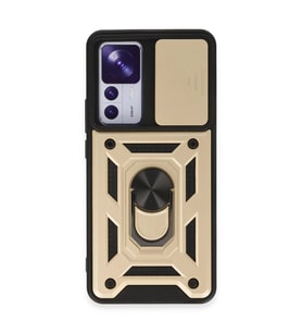 Mi 12T Kılıf Pars Lens Yüzüklü - Gold