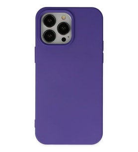 Pilelistore   iPhone 14 Pro Max Kılıf Nano içi Kadife Silikon - Mor