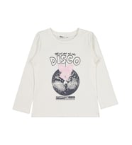Civil Girls Parti Night Baskılı 2-5 Yaş Sweatshirt - Ekru