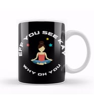 Eff You SeeKay Why Oh You YOGA LOVER Kupa Bardak Porselen
