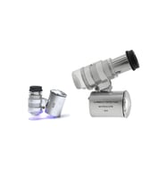 60x Mini Cep Mikroskopu Uv Ledli Cam Büyüteç Çantalı