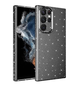 Galaxy S22 Ultra Kılıf Kamera Korumalı Simli Lüks Zore Koton Kapak